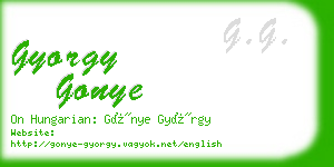 gyorgy gonye business card